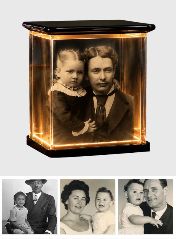 Custom Any Photo Always With You - Personalized Memorial 3D Memory Box