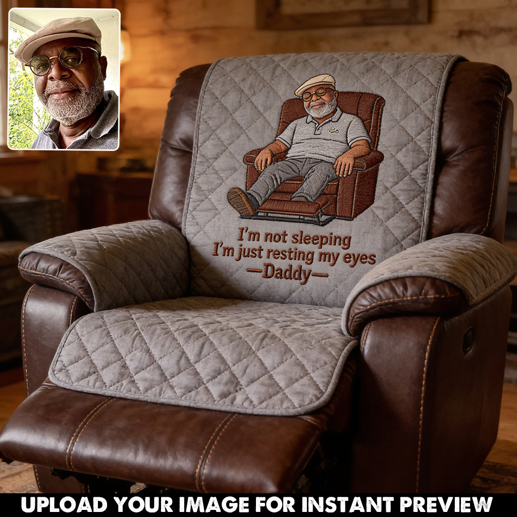 Just Resting My Eyes - Personalized Father Quilted Sofa/Couch Cover