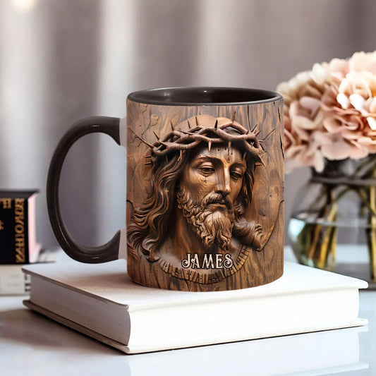 Begins With Christ - Personalized Christian Accent Mug