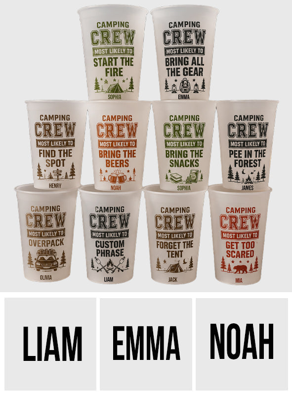 Camping Crew Most Likely - Personalized Camping Frosted Cup