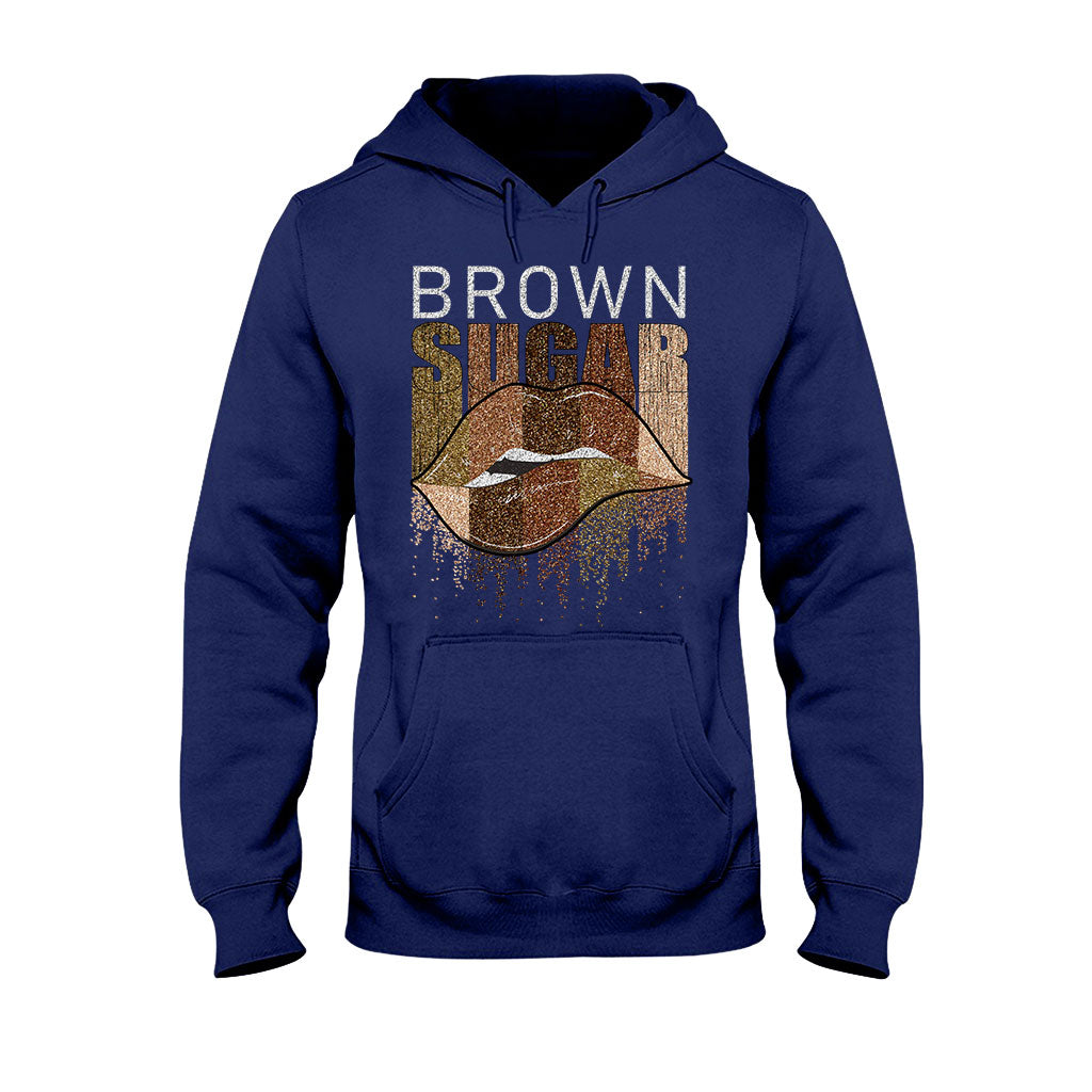 Brown Sugar - African American T-shirt and Hoodie With Faux Glitter Print 1121