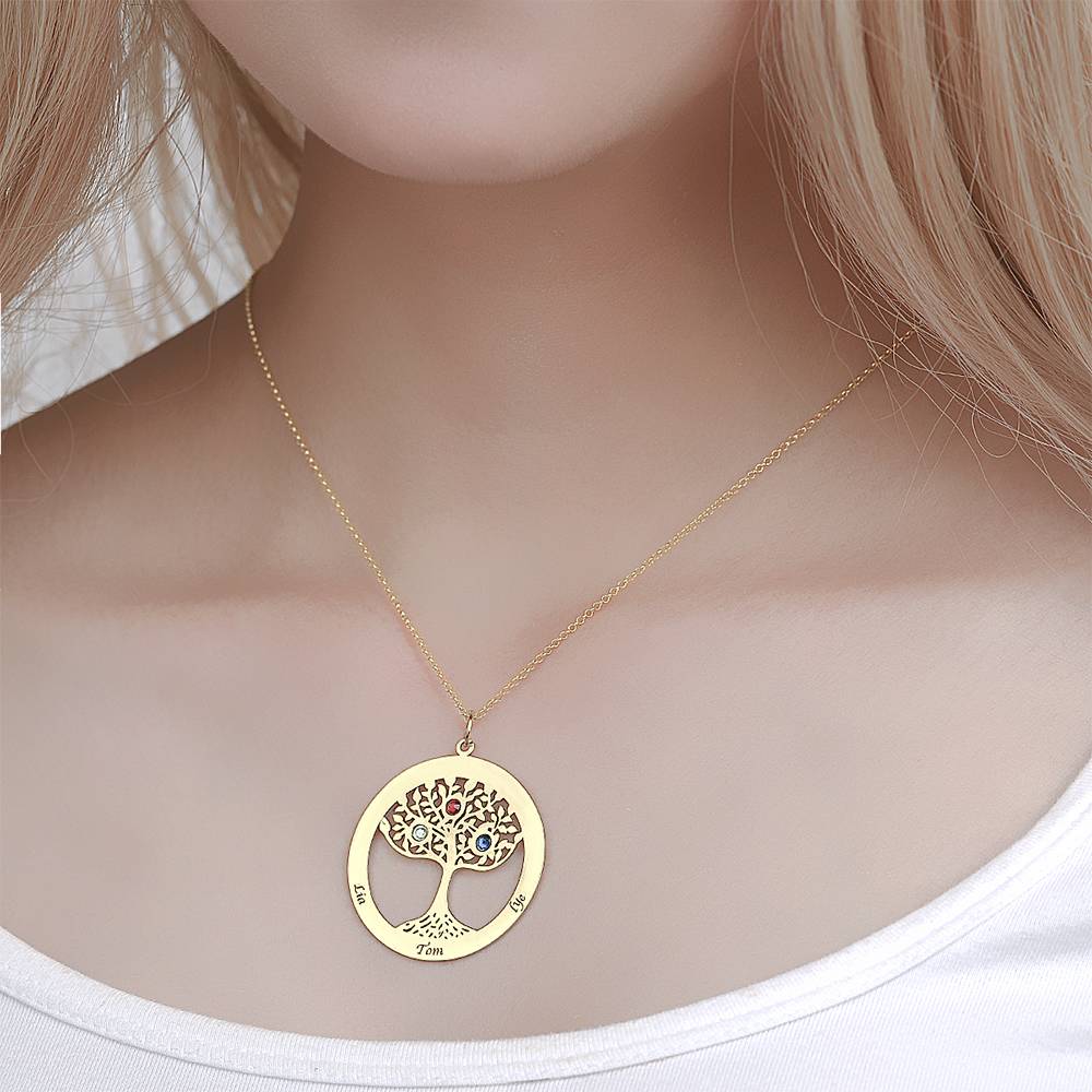 Personalized Family Tree Necklace With Birthstone