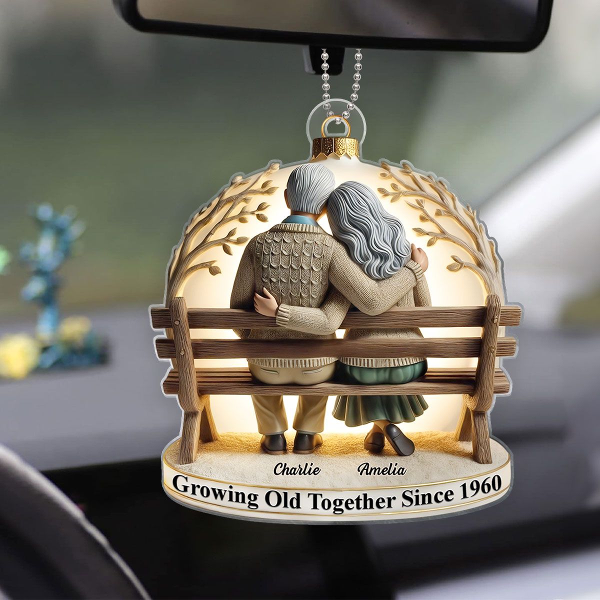 Custom Acrylic Ornament - "Growing Old with You" Unique Gift for Couples