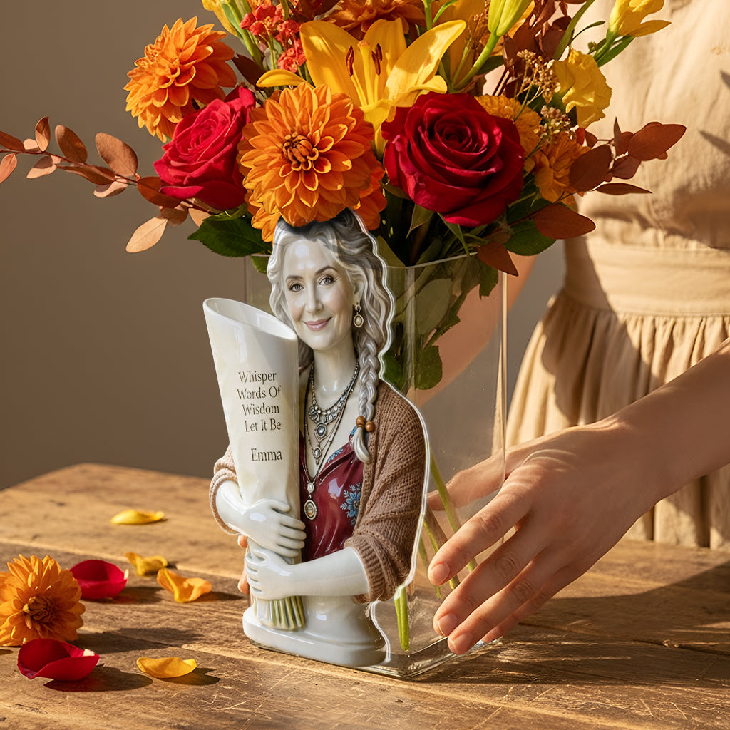 Be A Sunflower - Personalized Hippie Acrylic Flower Vase