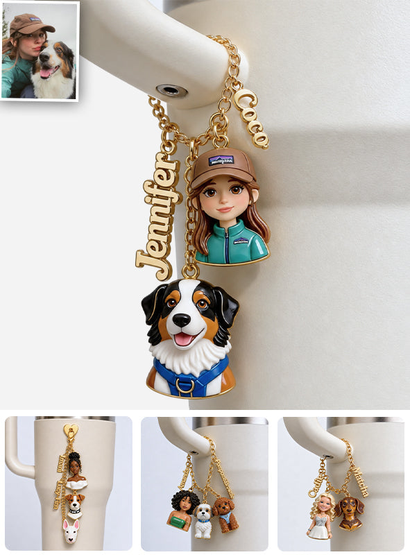 Just A Girl Who Loves Dogs - Personalized Dog Dangling Charms