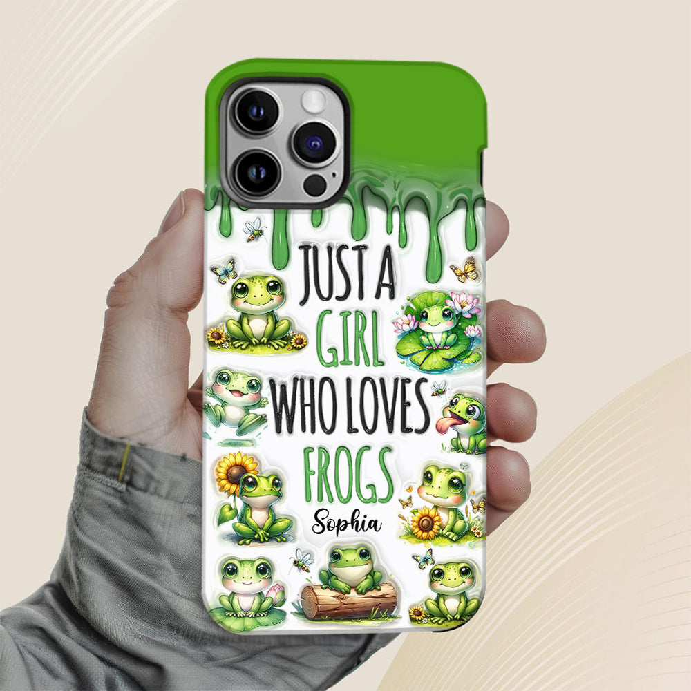 Just A Girl Who Loves Frogs - Personalized Frog Full Print Phone Case