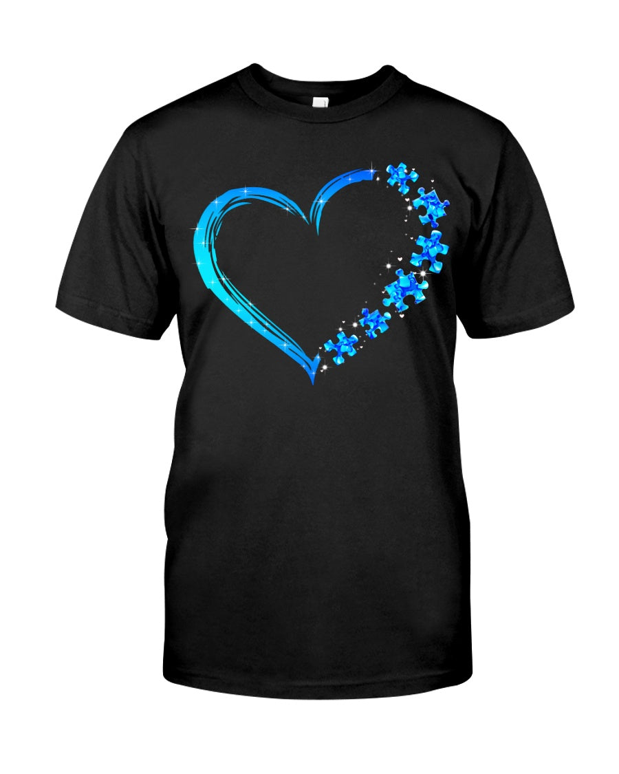 Blue Heart - Autism Awareness T-shirt and Hoodie 0520