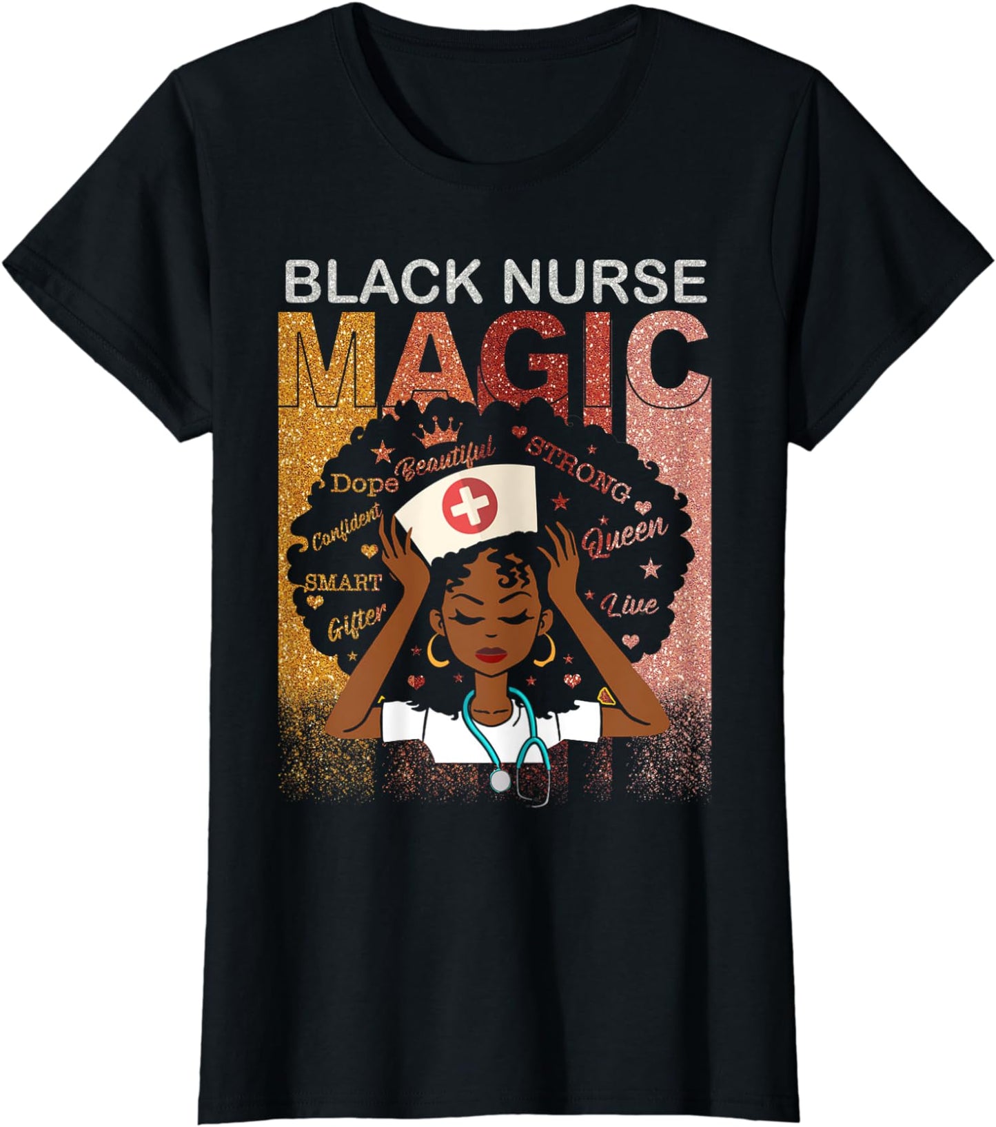 Black Nurse Magic African American T-shirt & Hoodie 0224