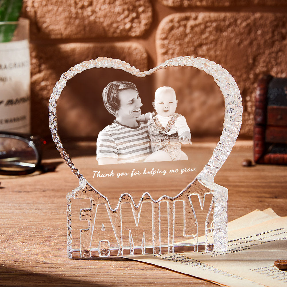 Any Photos - Personalized Family Crystal Photo Frame