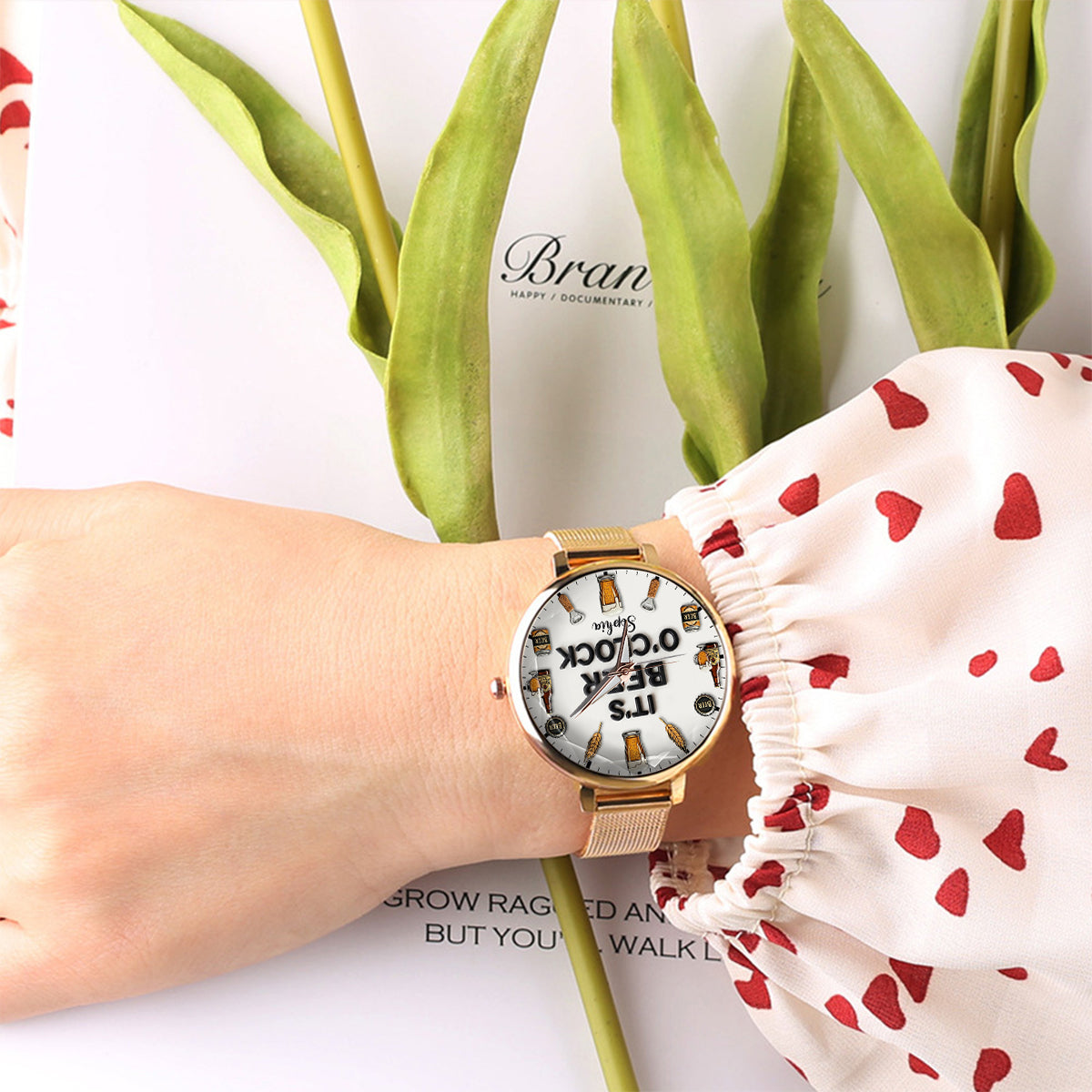 It's Beer Time - Personalized Beer Women Hand Watch