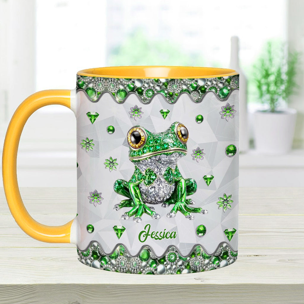 Just A Girl Who Loves Frogs - Personalized Frog Accent Mug