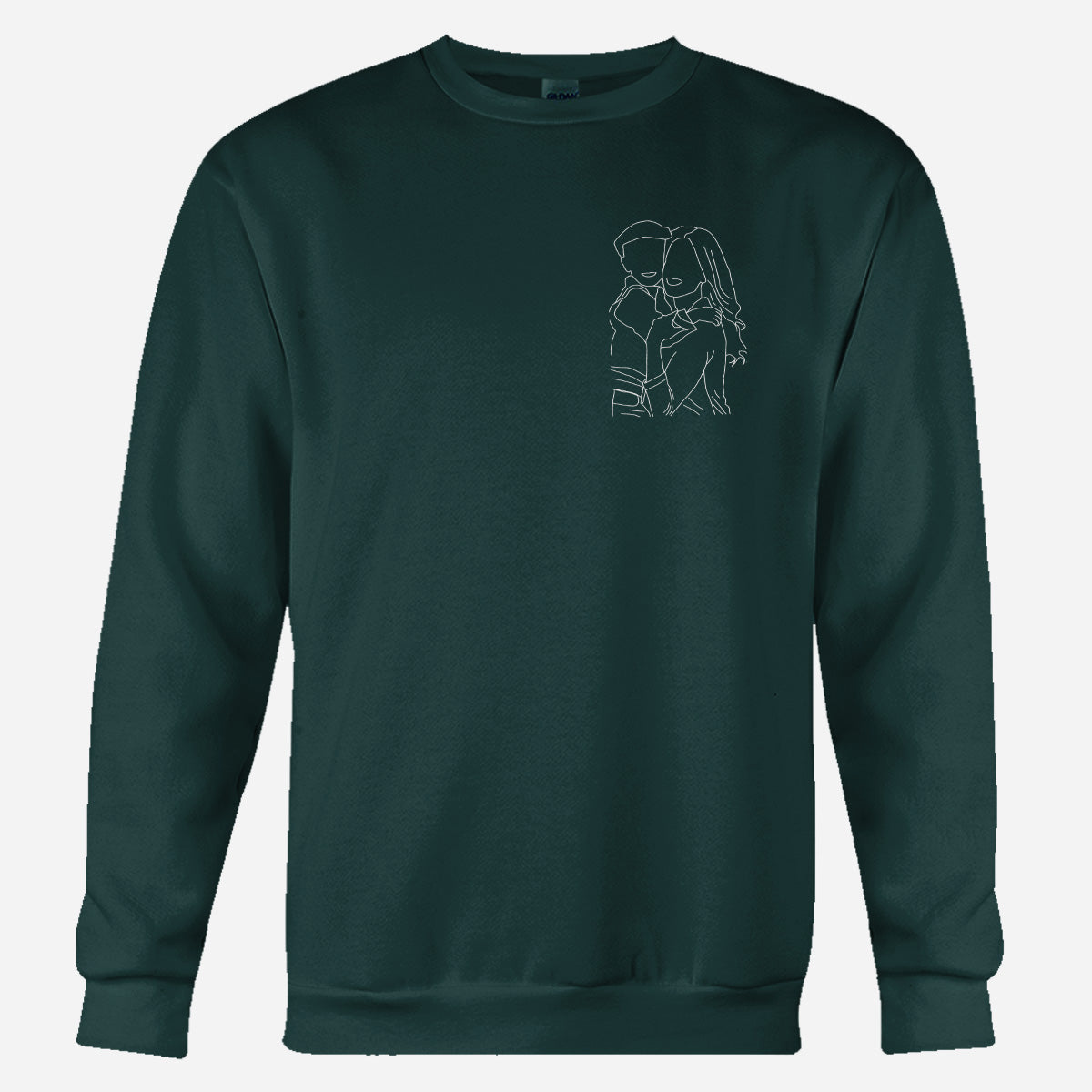 Custom Line Art - Personalized Step Mom Embroidered Sweater