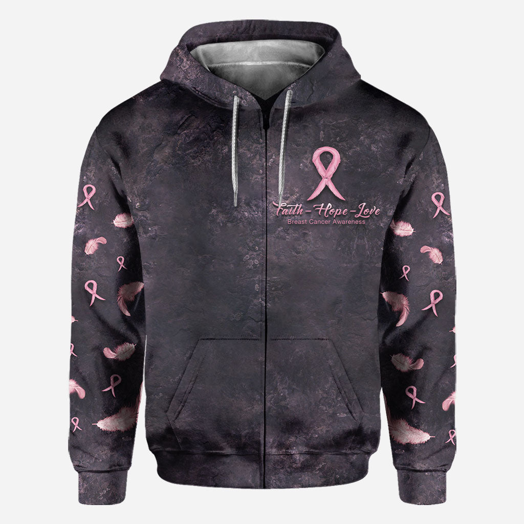Faith Hope Love Breast Cancer Awareness All Over T-shirt and Hoodie