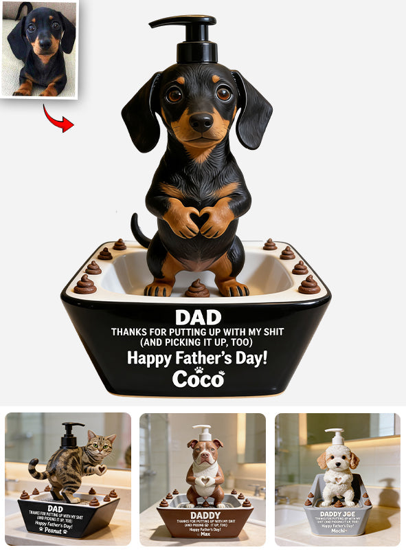 Dog Dad Father's Day Gifts, Thanks Daddy - Personalized Dog Pump Dispenser