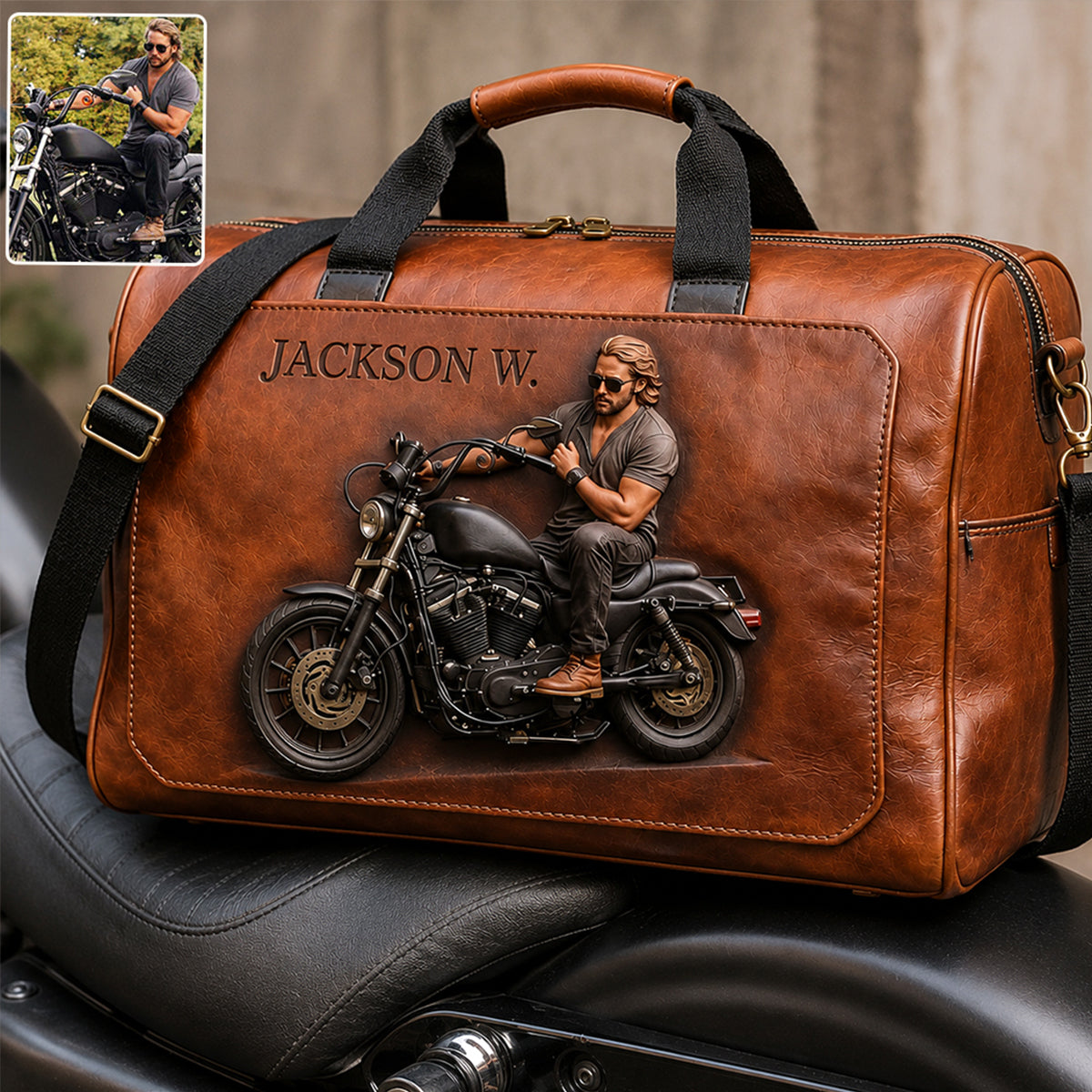 Born To Ride - Personalized Biker Duffle Bag