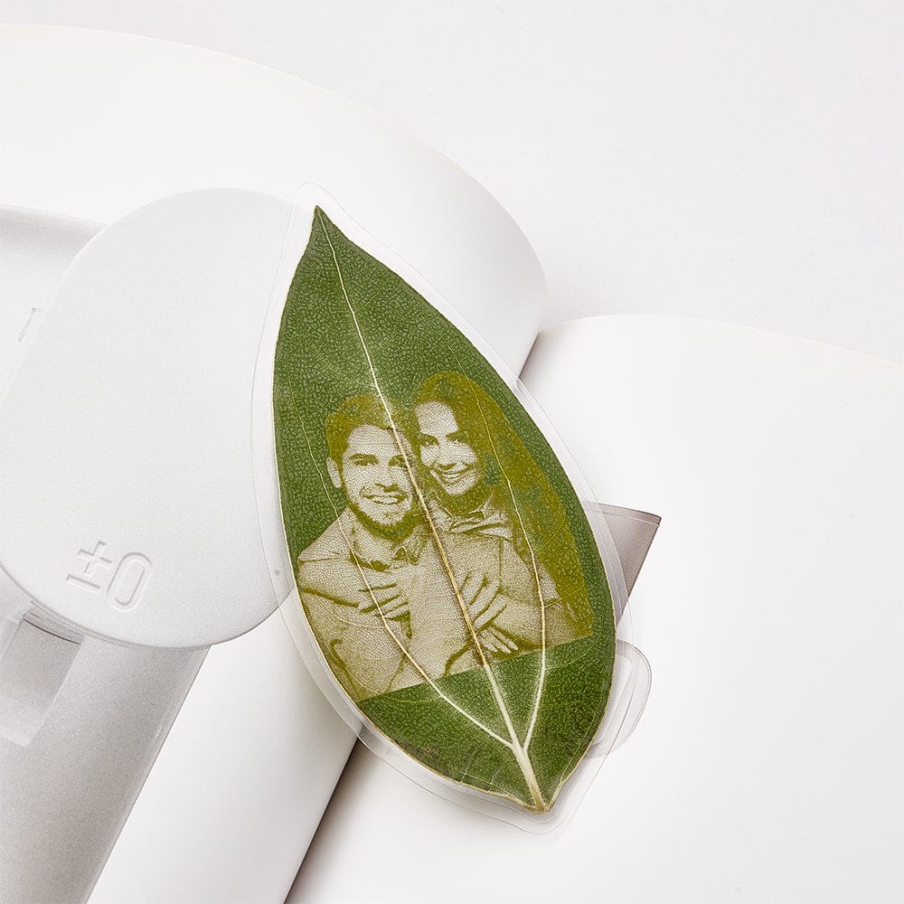 Any Photo - Personalized Photo Leaf Carving Bookmark
