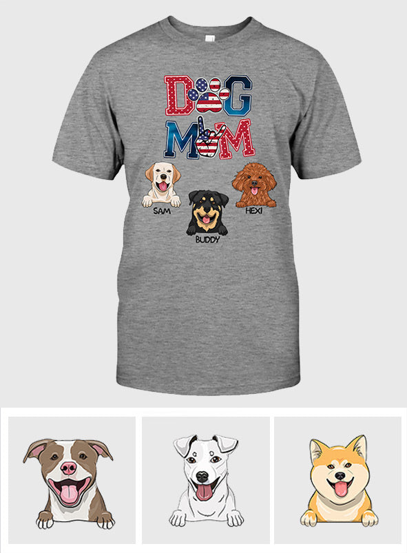 American Dog Mom - Personalized Dog T-shirt & Hoodie