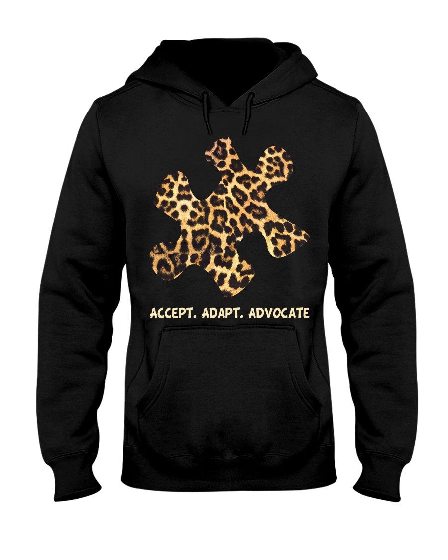 Accept Adapt Advocate - Autism Awareness T-shirt and Hoodie 0520