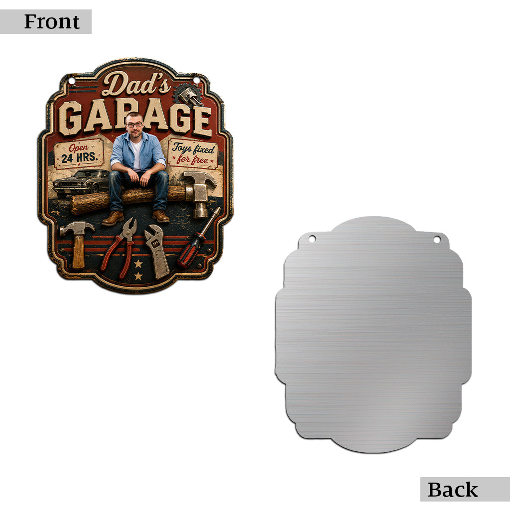 Dad's Garage - Personalized Father Cut Metal Sign