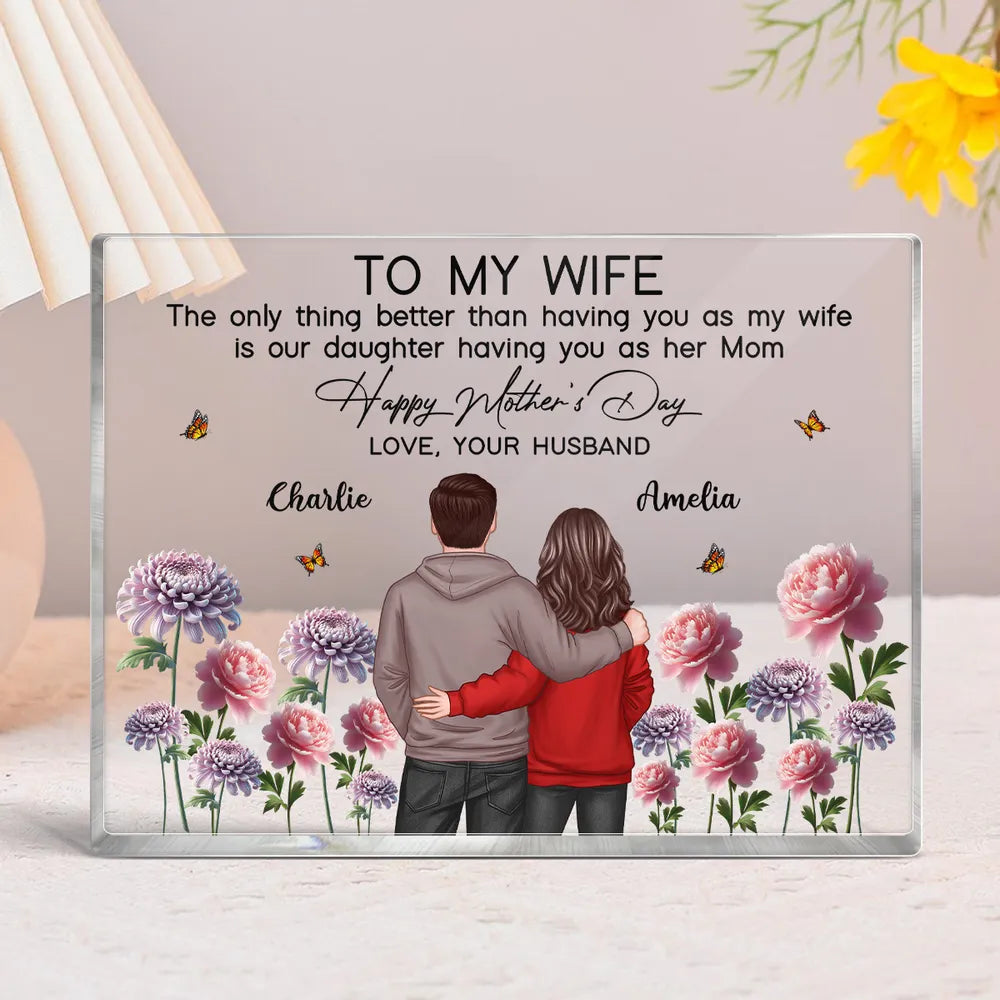 Custom Mother’s Day Gift – To My Wife – Personalized Poster, Plaque, Keychain, and More – A Gift to Cherish Forever