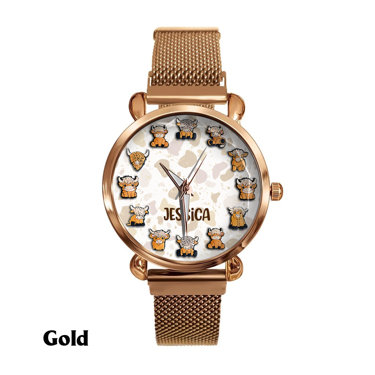 Just A Girl Who Loves Highland Cow - Personalized Highland Cow Women Hand Watch