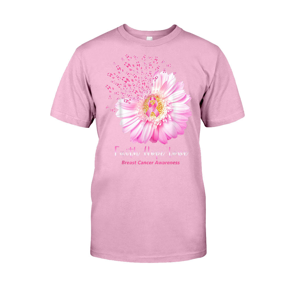 Faith Hope Love Breast Cancer Awareness T-shirt and Hoodie 092021