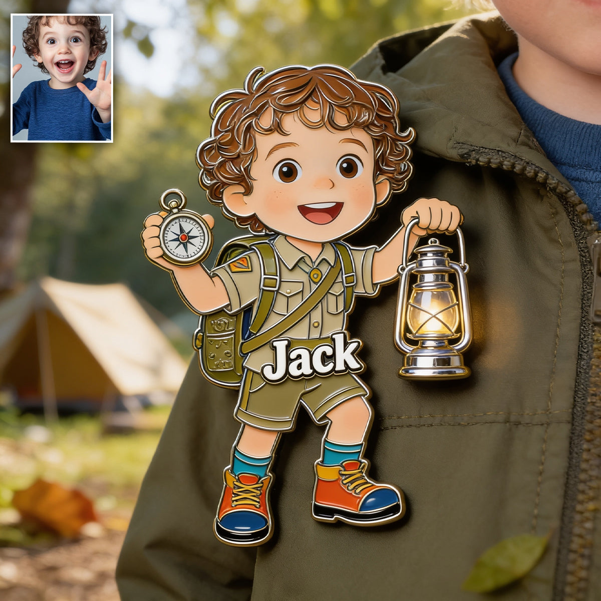 Happy Campers - Personalized Kid 3D Embossed Enamel Pin