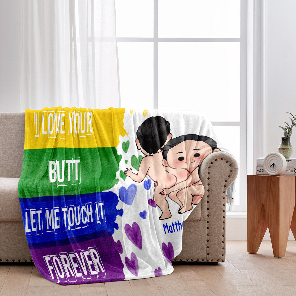 I Like Your Butt - Personalized LGBT Support Blanket