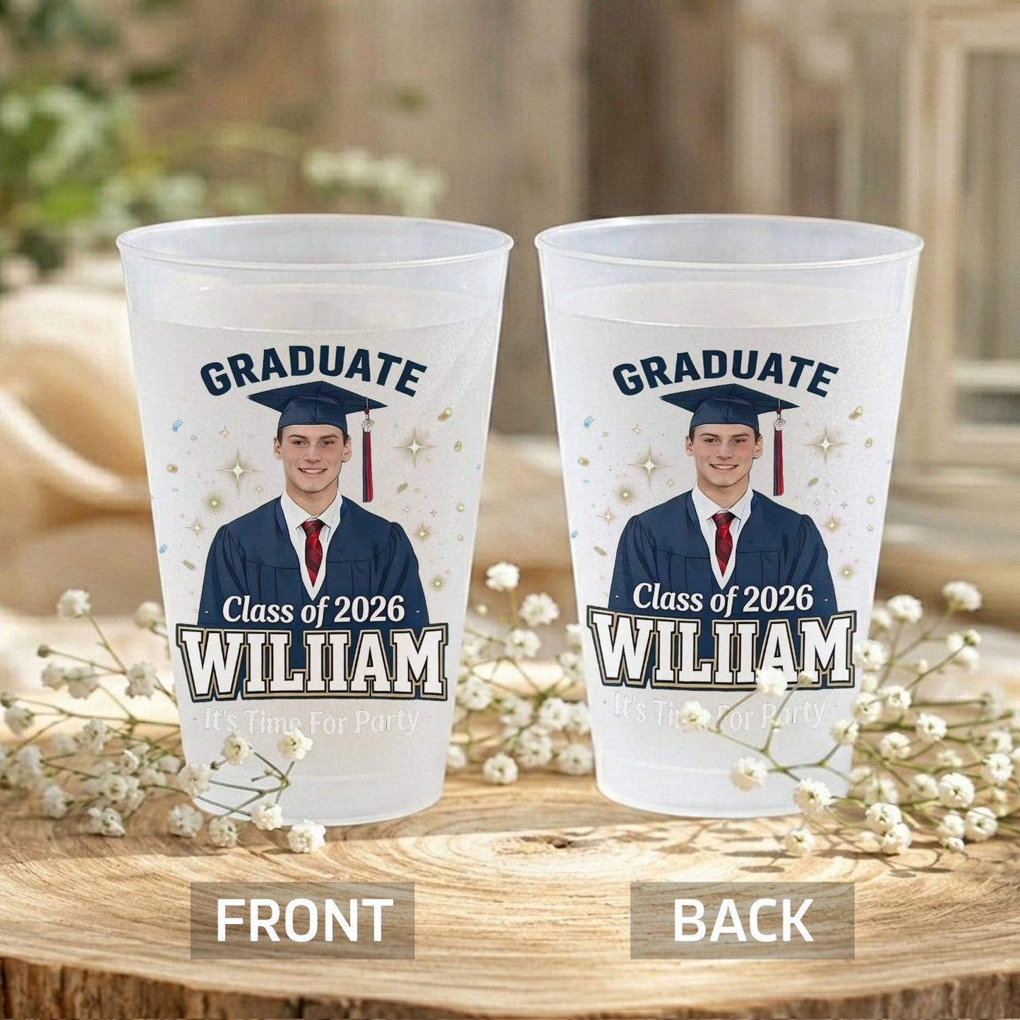 It's Time For Party - Personalized Graduation Frosted Cup