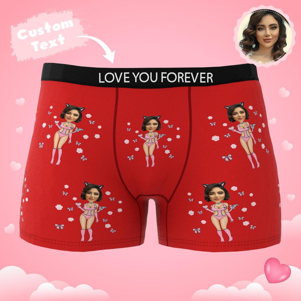 Custom Wife Or Girlfriend Face Boxers AR View - Personalized Couple Men's boxer briefs