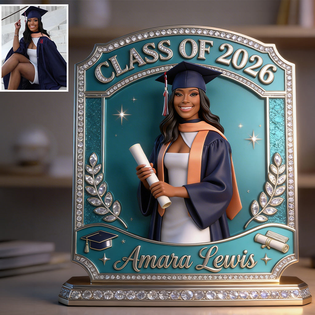 Class Of 2026 - Personalized Graduation Custom Shaped Acrylic Plaque