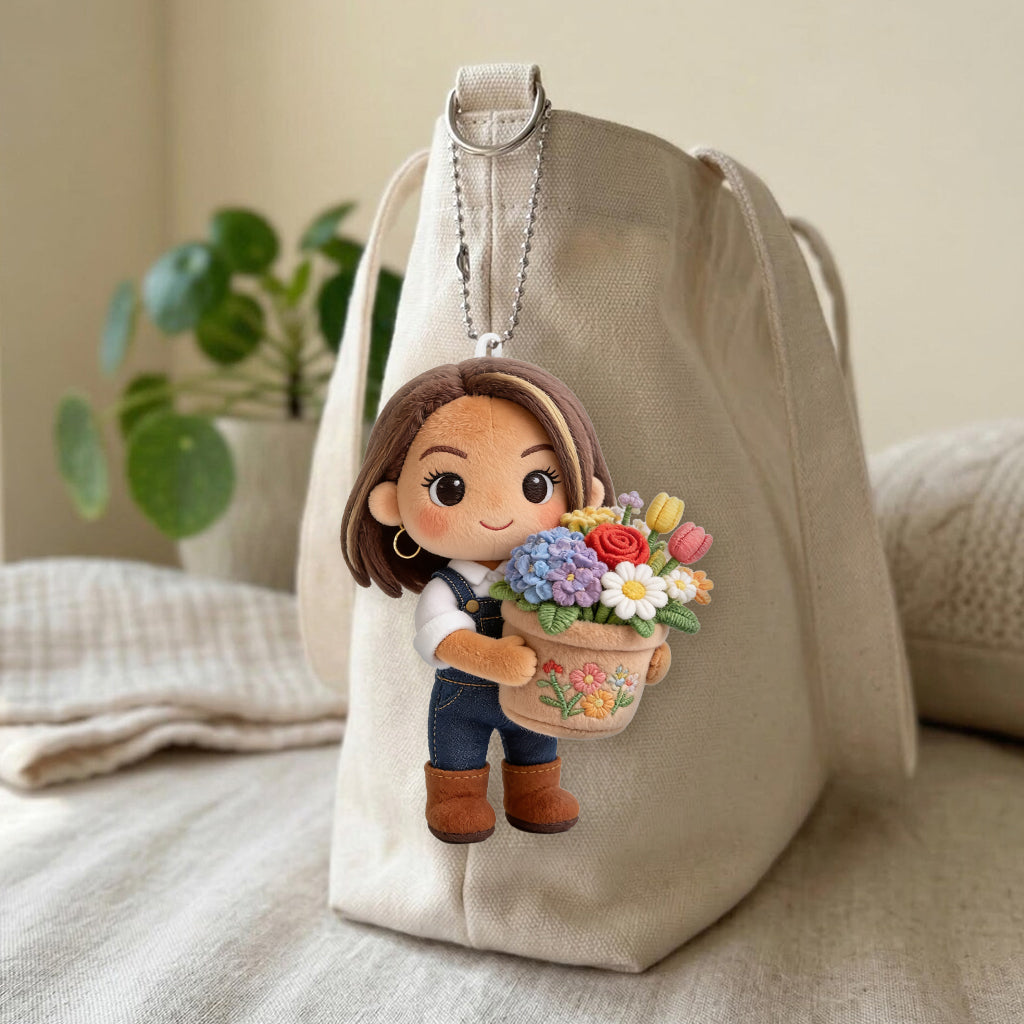 Gardener Of The Year - Personalized Gardening Plush Keychain