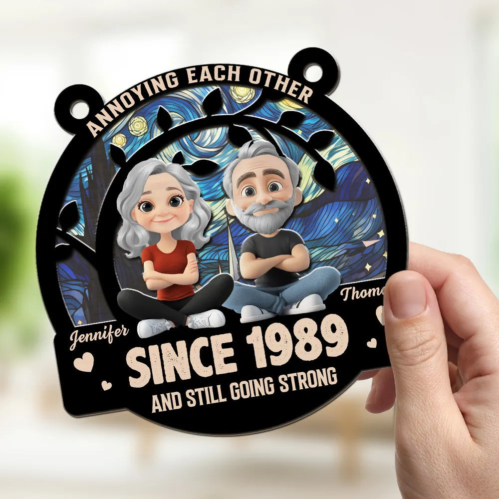 “Annoying Each Other Forever” Custom Couple Wood & Acrylic Ornament for Loved Ones