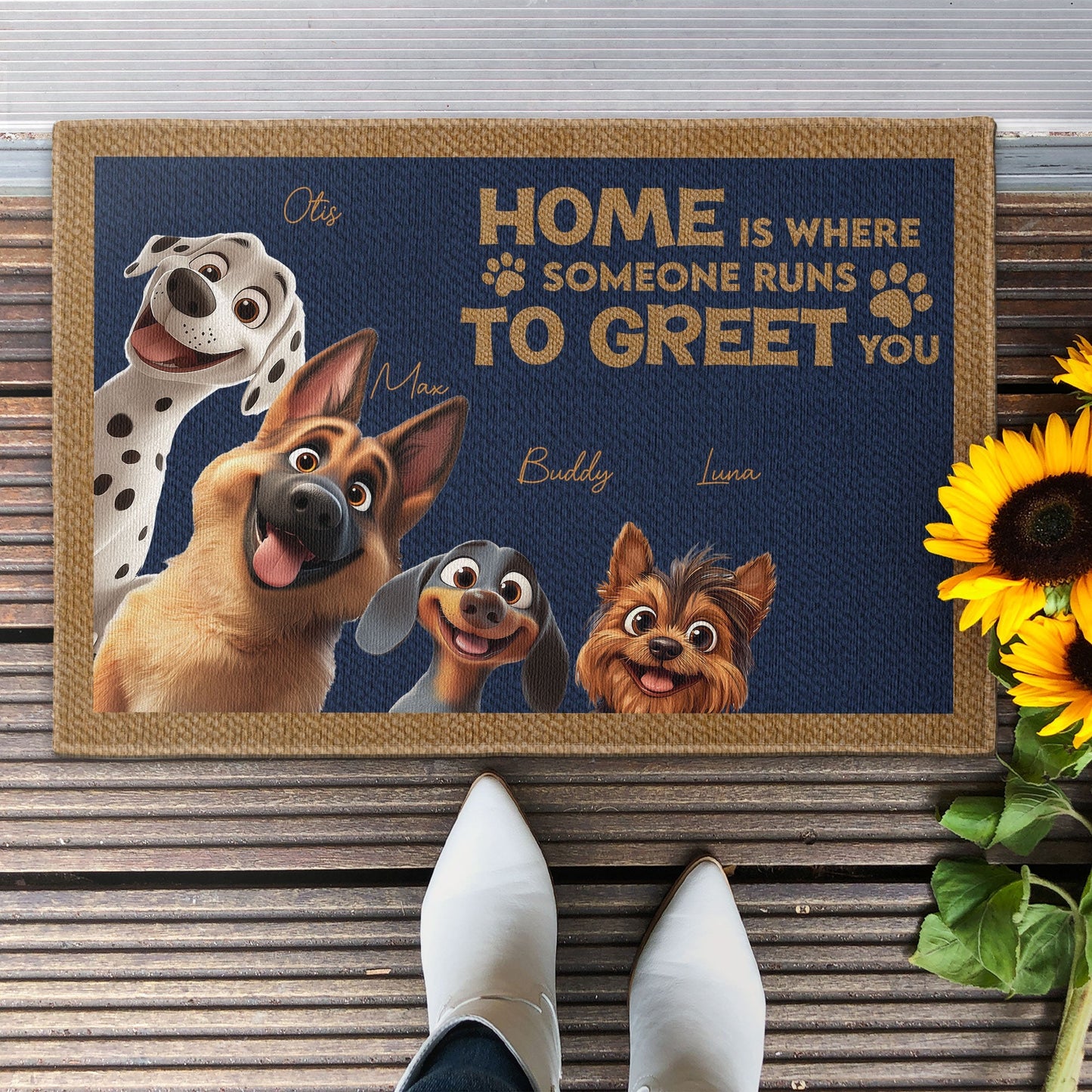 Personalized Dog Doormat - Custom Welcome Mat for Pet Owners