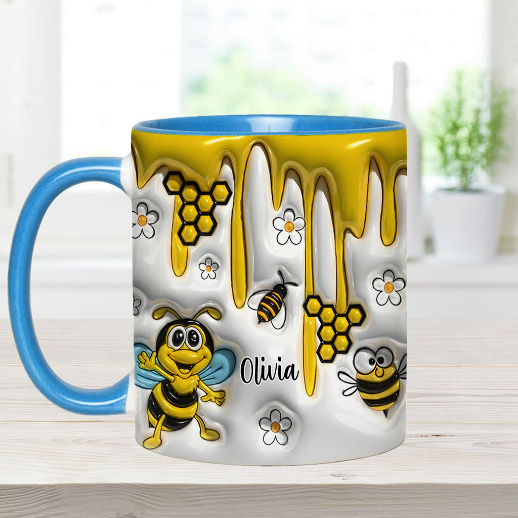 Cute Bees - Personalized Bee Accent Mug