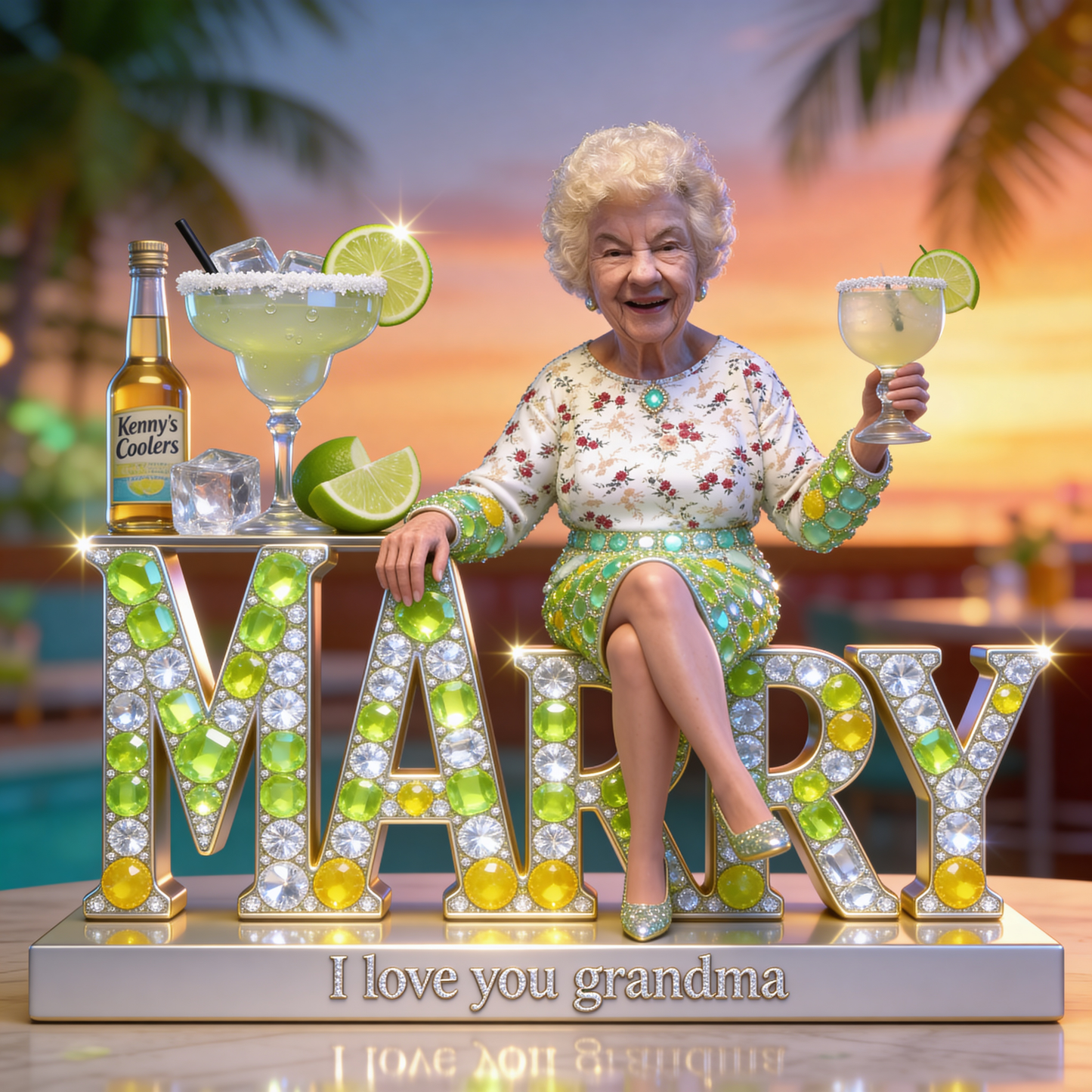 Cocktail Lovers, Margarita Lovers Gift - Personalized Cocktail Custom Shaped Acrylic Plaque