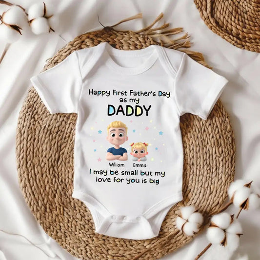 Baby Onesie with Father's Day Design Personalized Gift