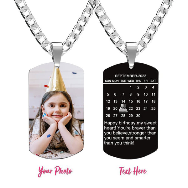 Happy Birthday - Personalized Photo Necklace