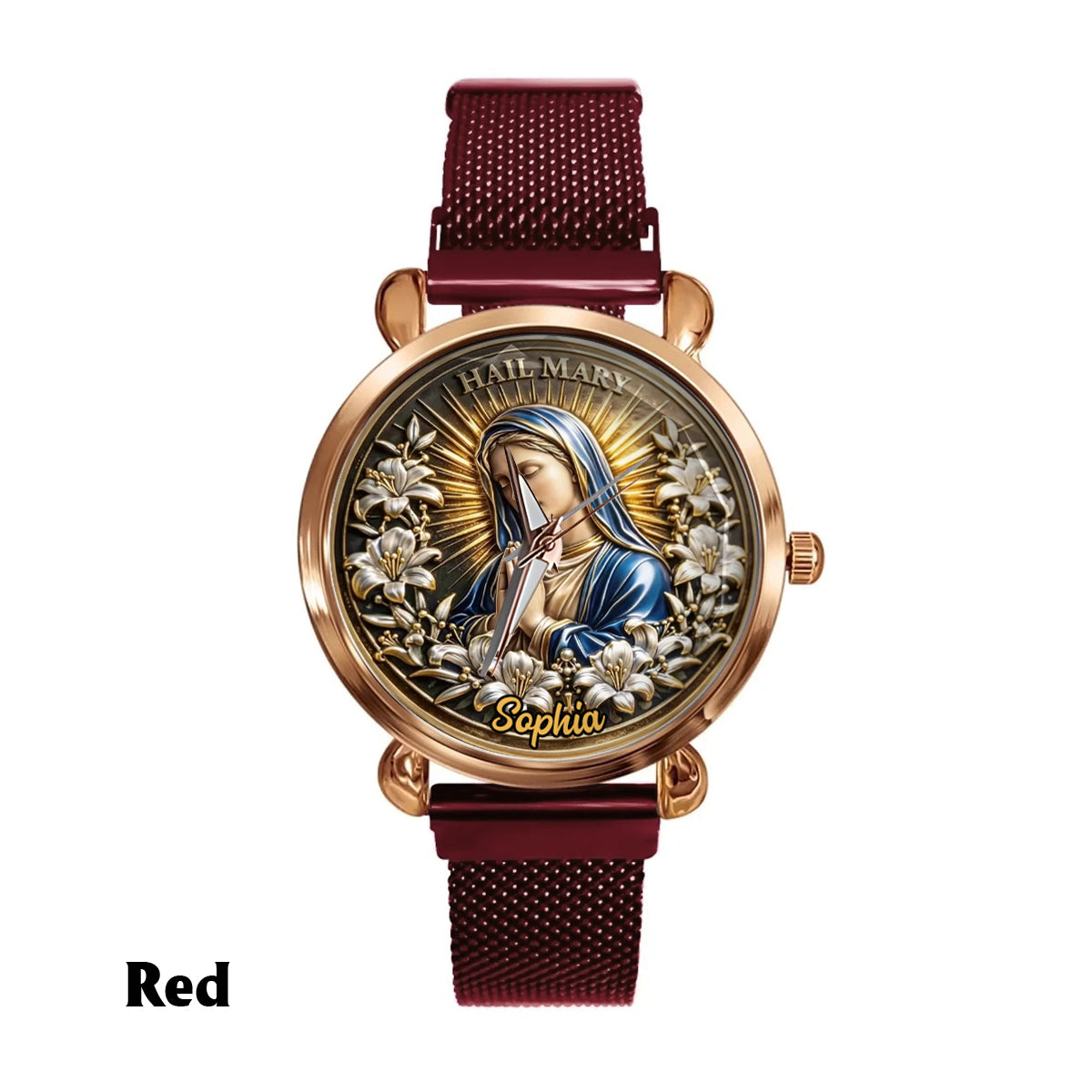 Hail Mary - Personalized Christian Women Hand Watch