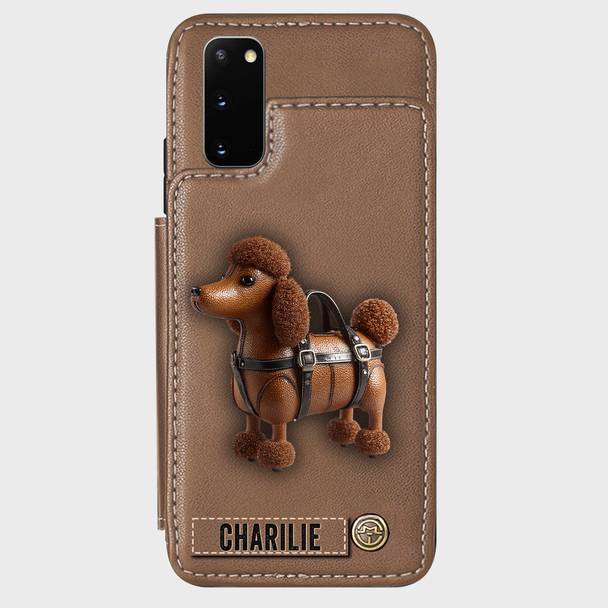 Cute Poodle - Personalized Dog Wallet Phone Case