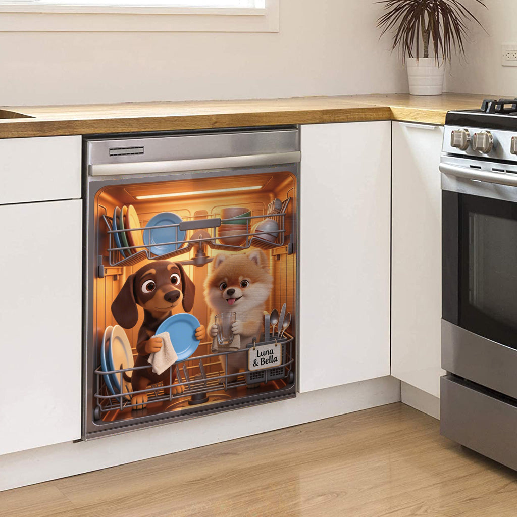 Dish Cleaning Supervisor, Custom From Your Photo - Personalized Dog Dishwasher Cover