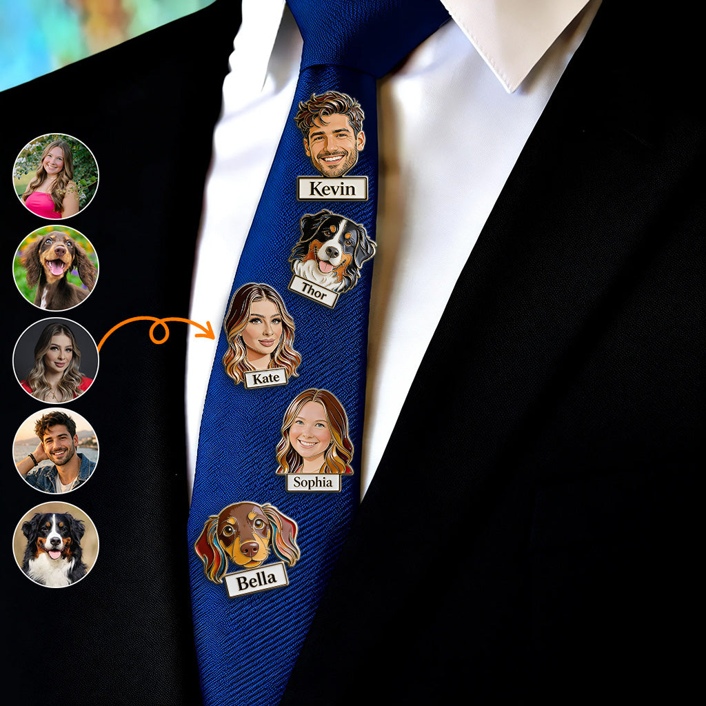 Custom Any Photo Funny Gift For Dad, Grandpa - Personalized Father 3D Embossed Enamel Pin