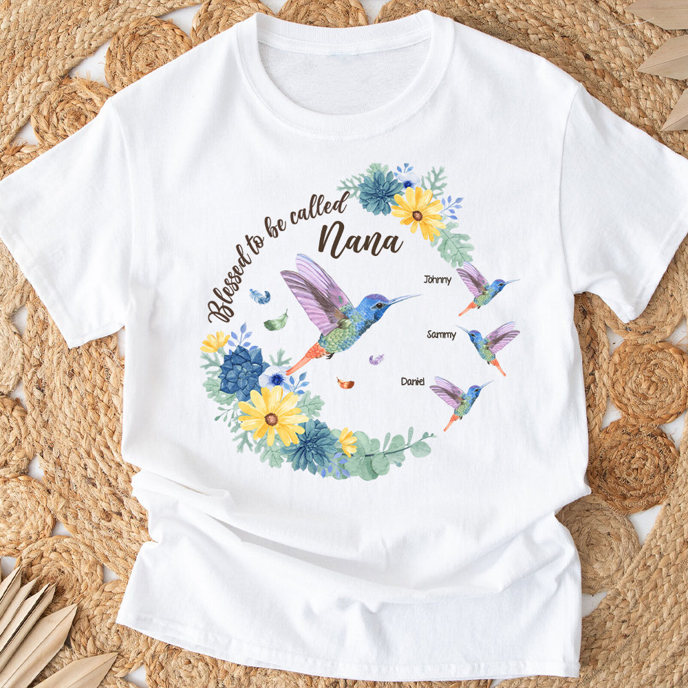 Blessed To Be Called Grandma Nana Gigi - Personalized Grandma T-shirt And Hoodie