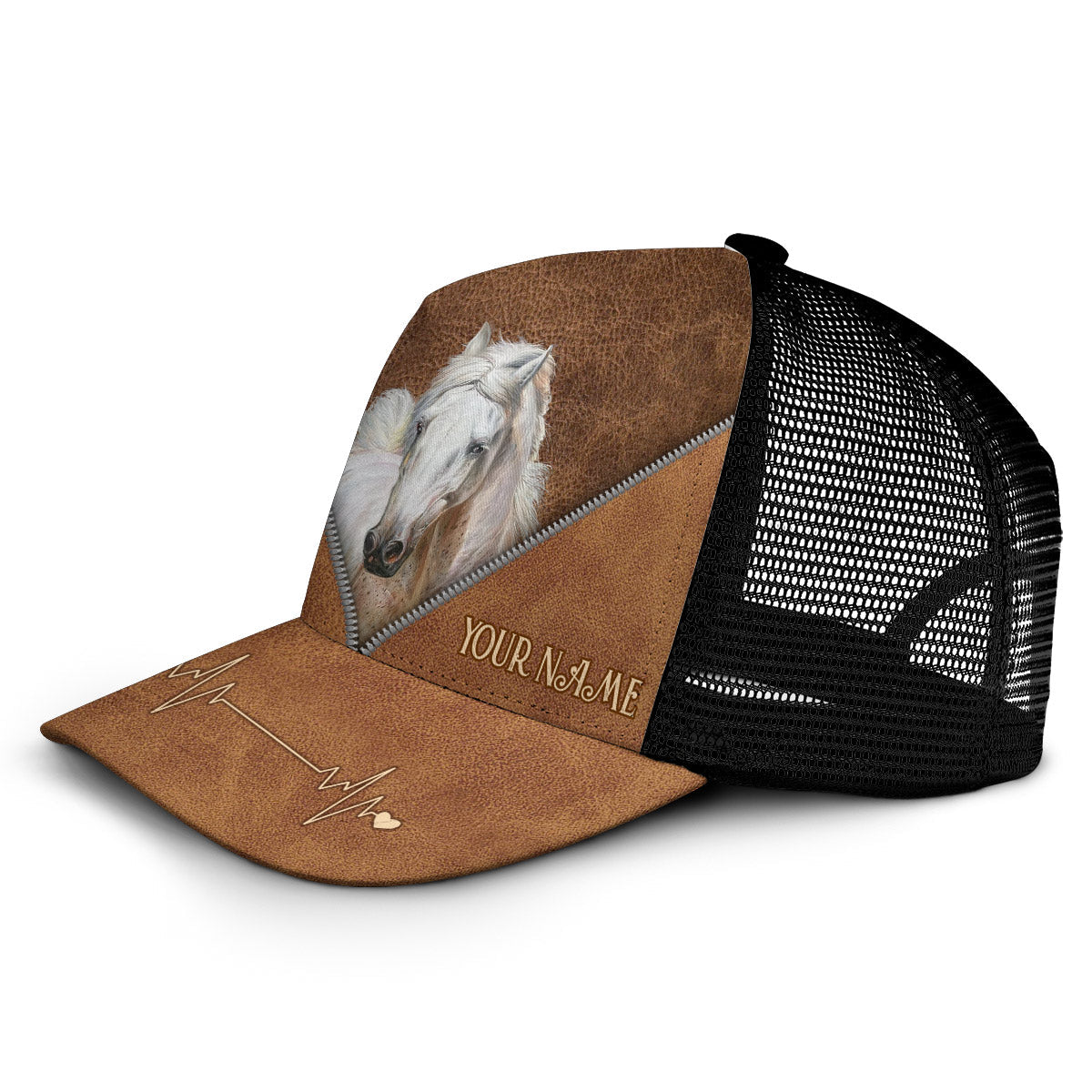 Heart Beat Horse - Personalized Horse Trucker Hat