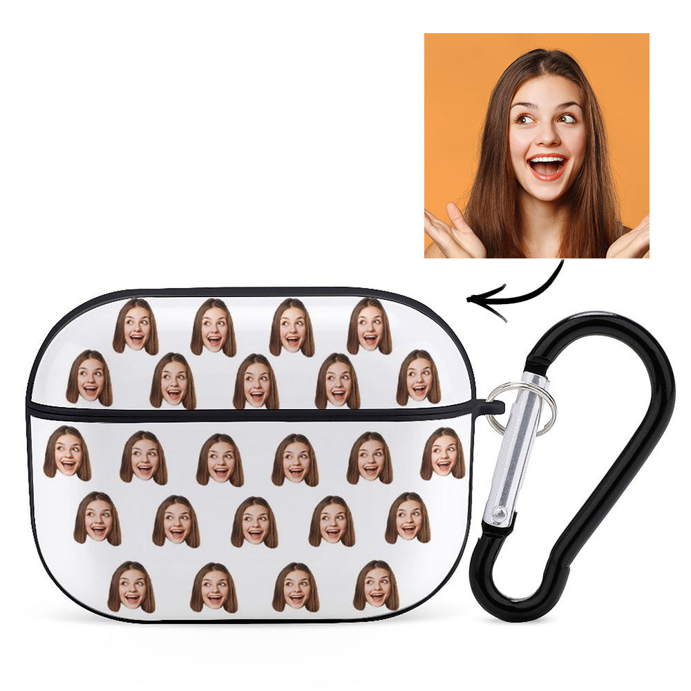 Custom Face Funny - Personalized Airpods Case Cover With Keychain