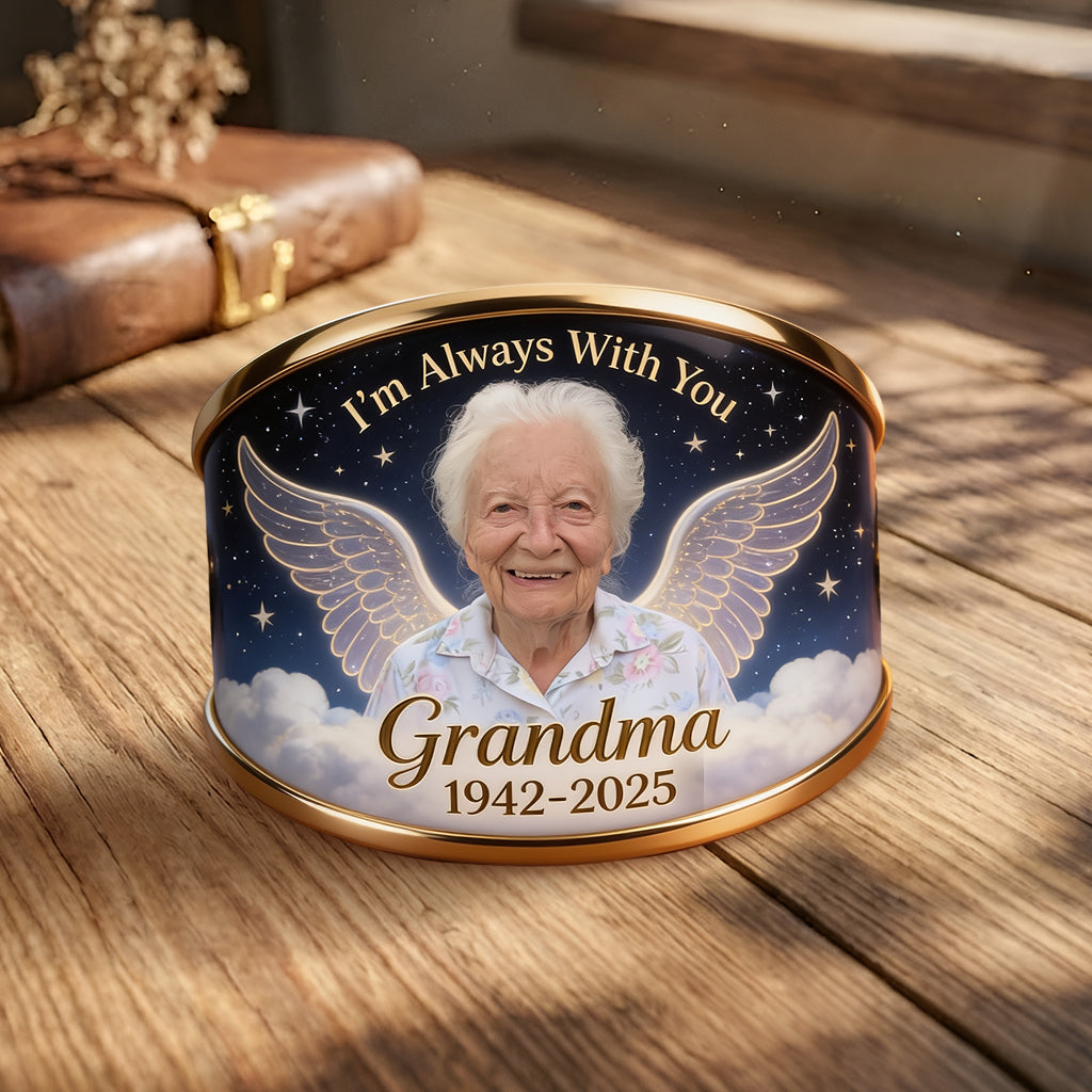 I'm Always With You - Personalized Memorial Shaped Cuff Bracelet
