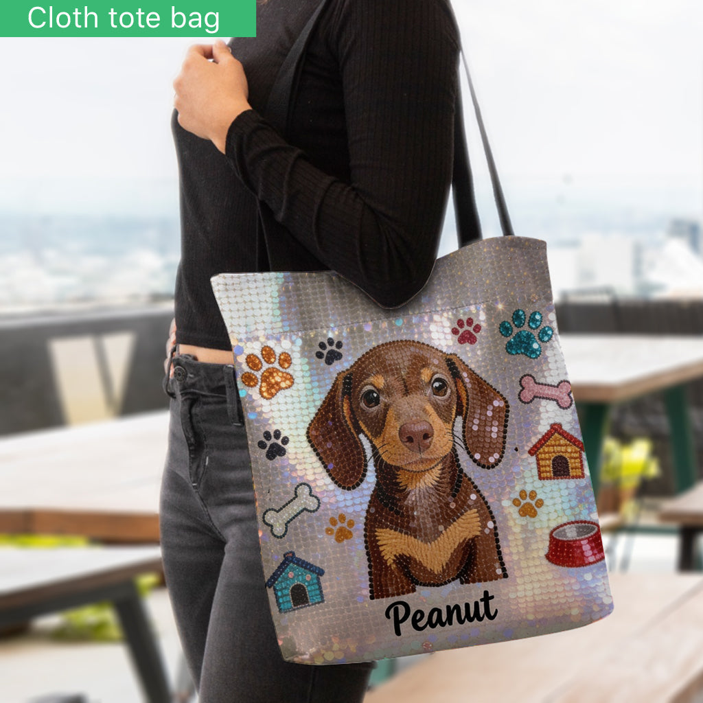 I Love My Dog - Personalized Dog Tote Bag