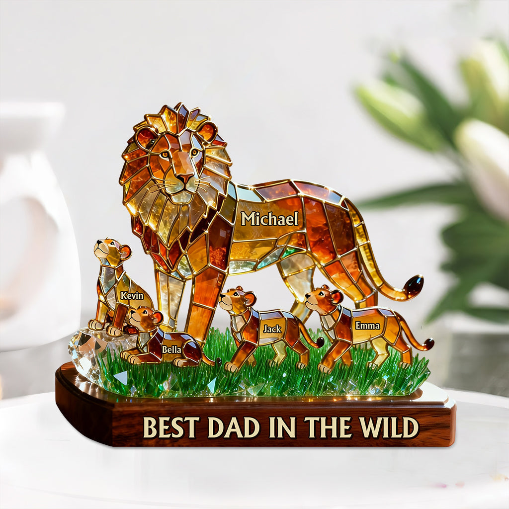 Best Dad In The Wild - Personalized Father Custom Shaped Acrylic Plaque