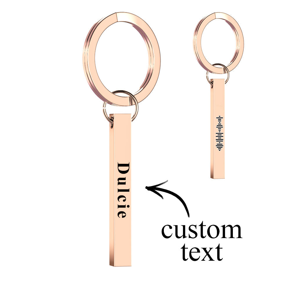 Custom Music Code Bar Music Code Keychain - gift for anyone - Personalized Keychain