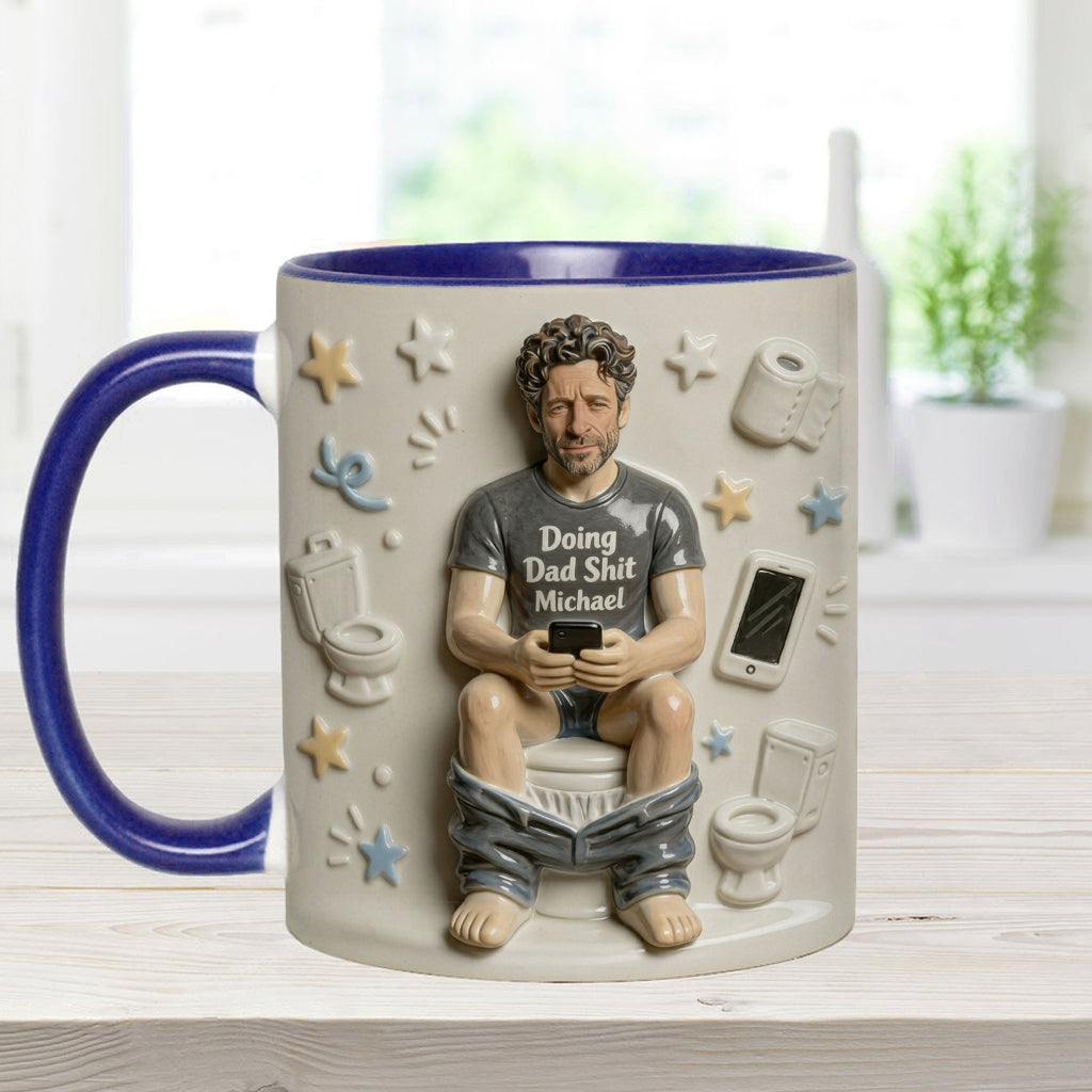Best Time Of Day - Personalized Father Accent Mug & Coaster